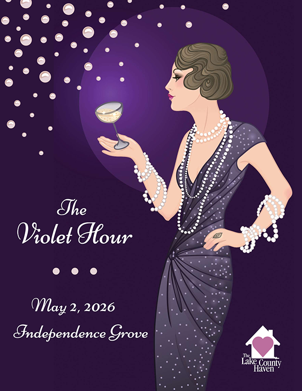 drawing of woman in 1920s style dress and gala event details